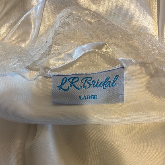 White Satin Bride Robe - Picture 2 of 6
